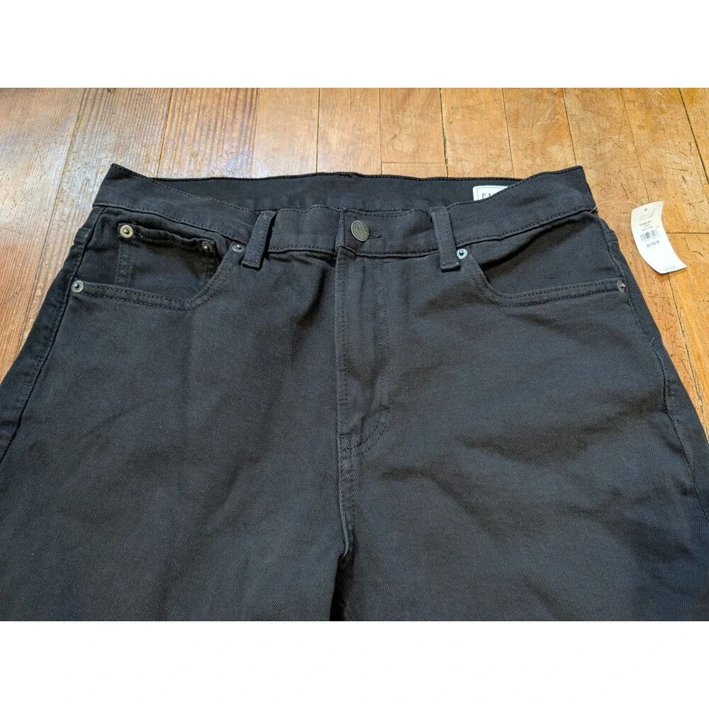 Gap Jeans Women Size 12/31R Black 90s Straight Leg High Rise Stretch Casual